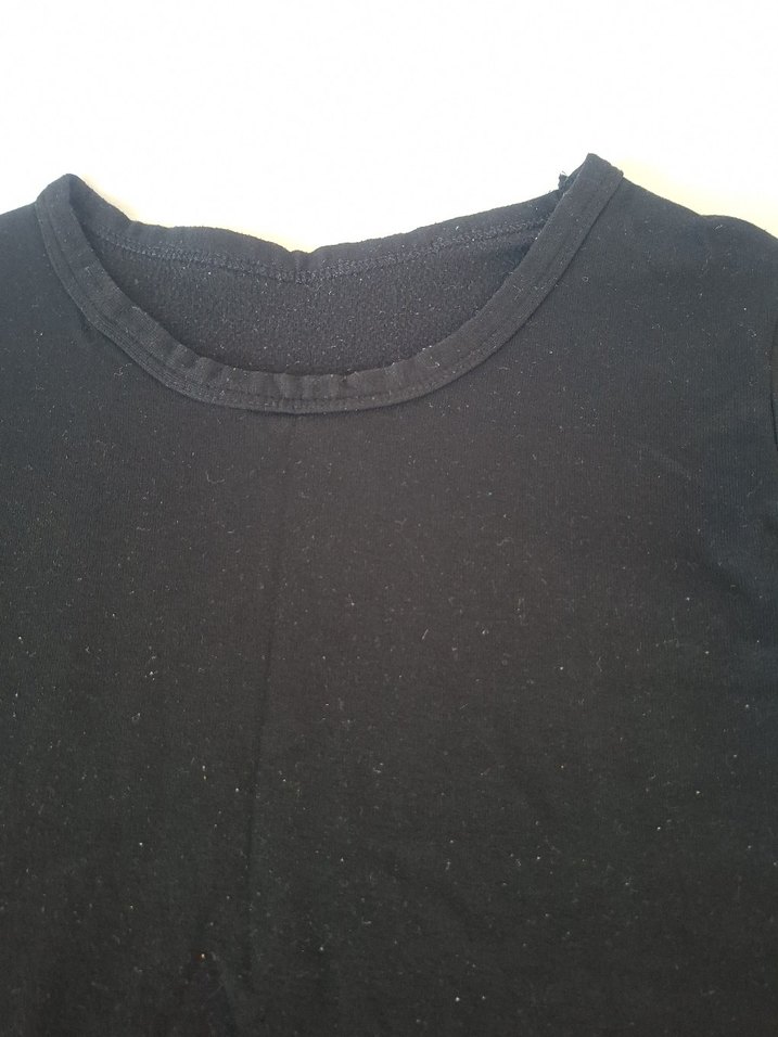 Kız Çocuk Siyah Uzun Kollu Basic Tişört - Görsel 2