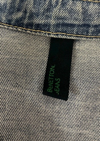 Düğmeli Mavi Kadın Denim Ceket kot - Görsel 4