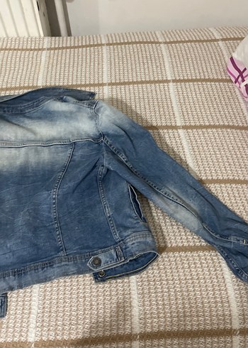 Düğmeli Mavi Kadın Denim Ceket kot - Görsel 6