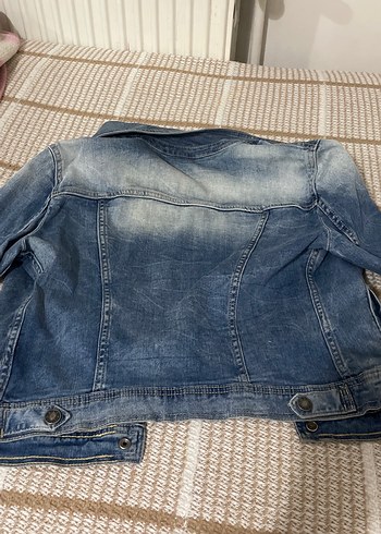 Düğmeli Mavi Kadın Denim Ceket kot - Görsel 5