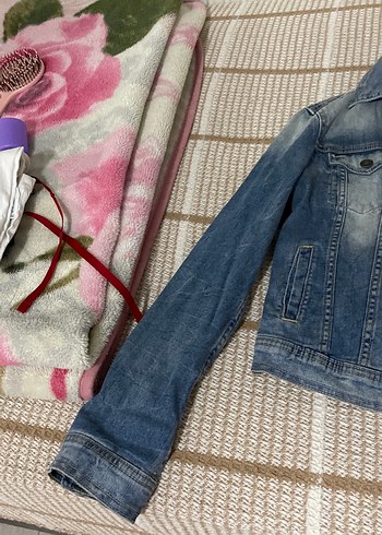 Düğmeli Mavi Kadın Denim Ceket kot - Görsel 3