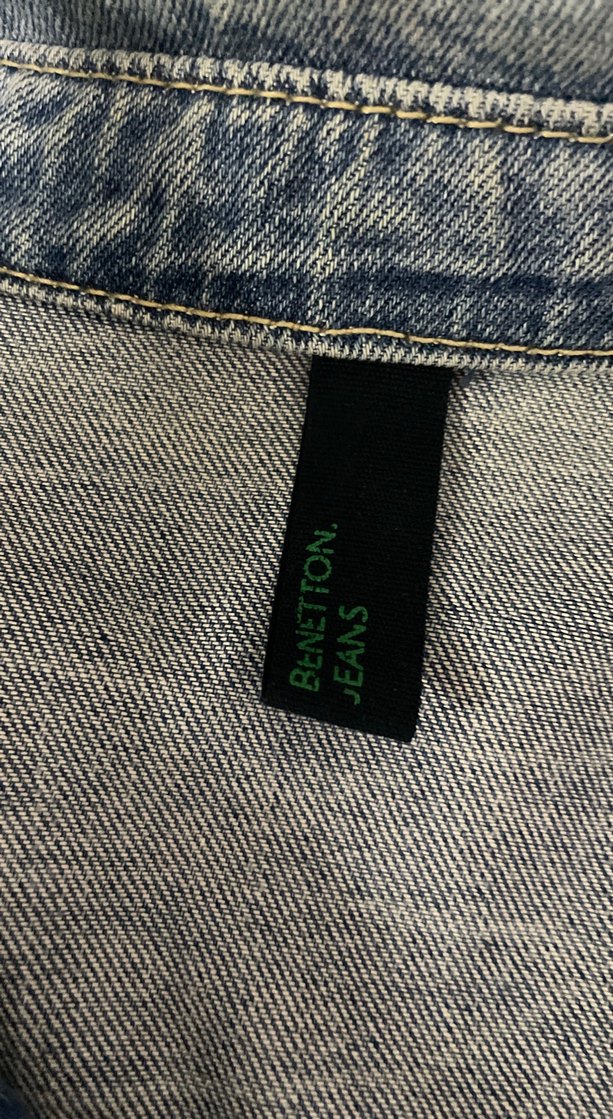 Düğmeli Mavi Kadın Denim Ceket kot - Görsel 4