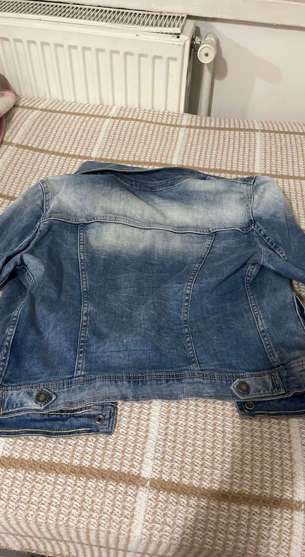 Düğmeli Mavi Kadın Denim Ceket kot - Görsel 5