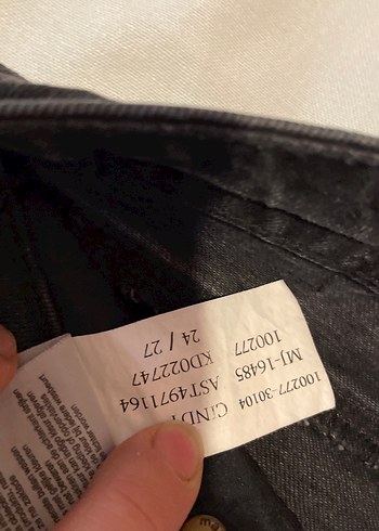 Gri Yırtık Detaylı Salaş Kadın Jean - Görsel 11