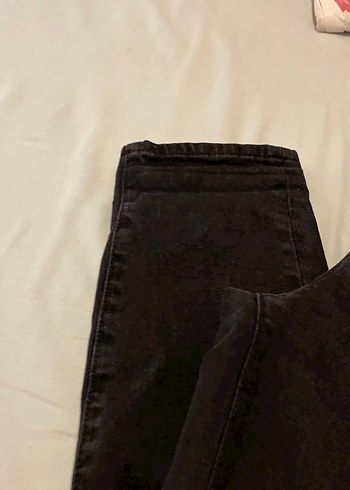 Gri Yırtık Detaylı Salaş Kadın Jean - Görsel 15