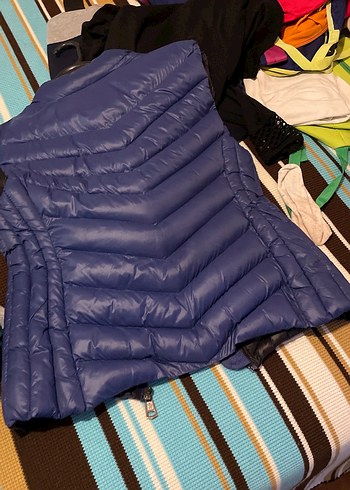 Siyah Kadın Kışlık Biker Mont - Görsel 8