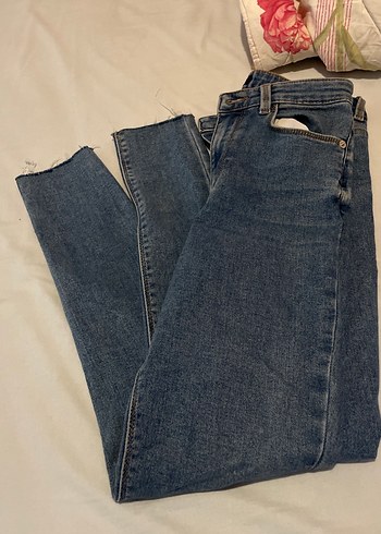 Kadın Mavi Denim Skinny Jean - Görsel 4