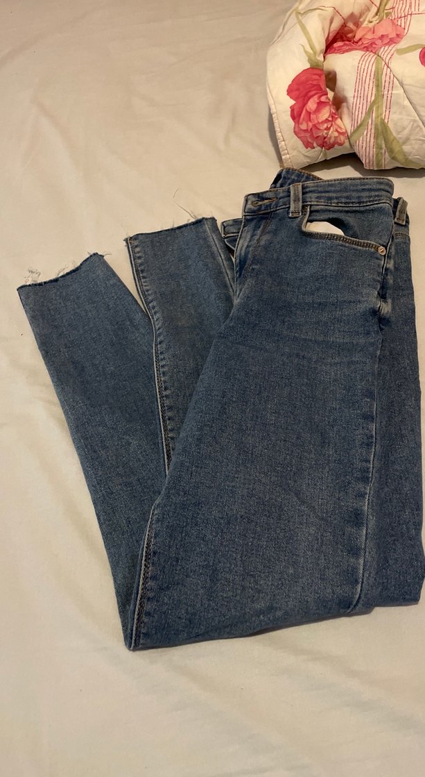 Kadın Mavi Denim Skinny Jean - Görsel 4
