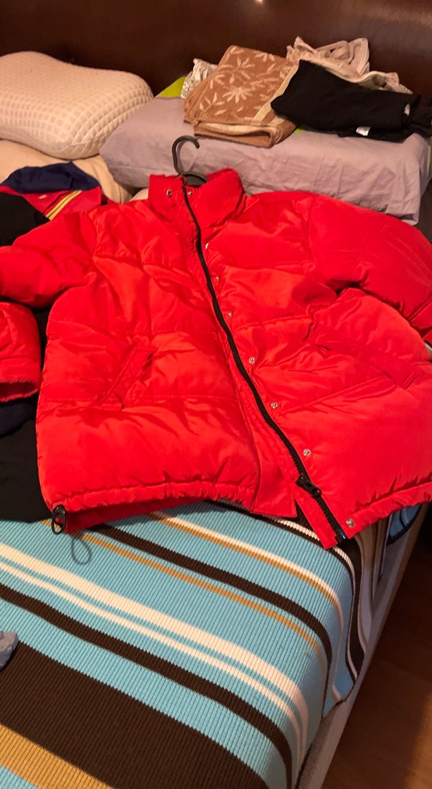 Kadın Kırmızı Midi Kışlık Düğmeli Ceket - Görsel 4