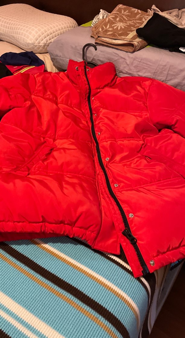 Kadın Kırmızı Midi Kışlık Düğmeli Ceket - Görsel 3