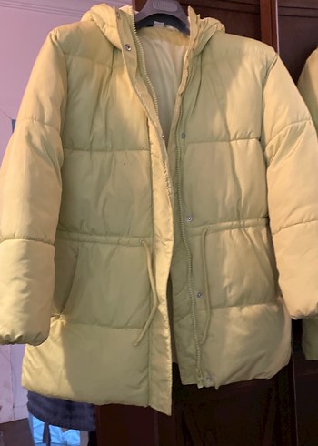 Sarı Midi Kadın Kışlık Mont - Görsel 2