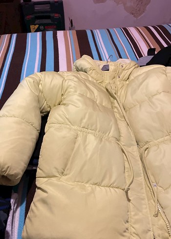 Sarı Midi Kadın Kışlık Mont - Görsel 3