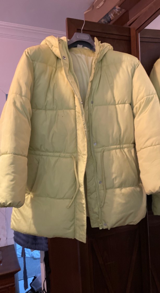 Sarı Midi Kadın Kışlık Mont - Görsel 2