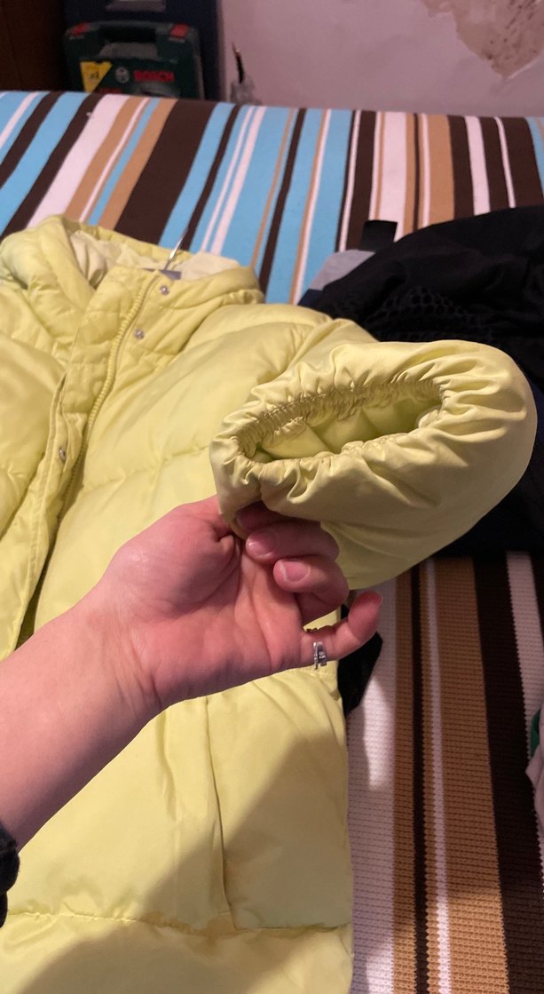 Sarı Midi Kadın Kışlık Mont - Görsel 5