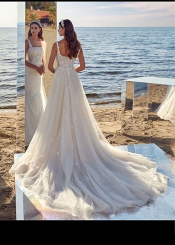 Çıkarılabilir kuyruklu balık Kesim Gelinlik - Görsel 2