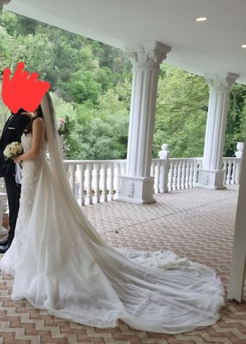 Çıkarılabilir kuyruklu balık Kesim Gelinlik - Görsel 4