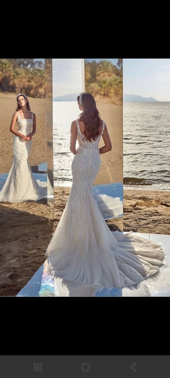 Çıkarılabilir kuyruklu balık Kesim Gelinlik - Görsel 3