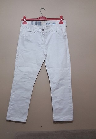 beyaz kot pantalon