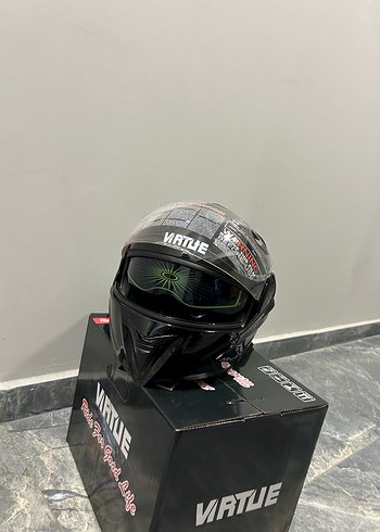 VIRTUE Siyah Motosiklet Kaskı - Görsel 5