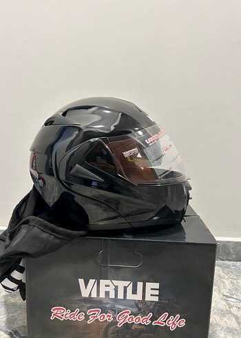 VIRTUE Siyah Motosiklet Kaskı - Görsel 2