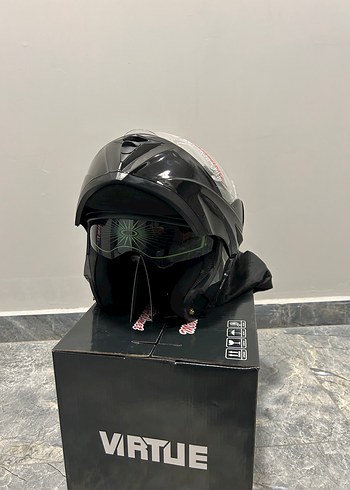 VIRTUE Siyah Motosiklet Kaskı - Görsel 3