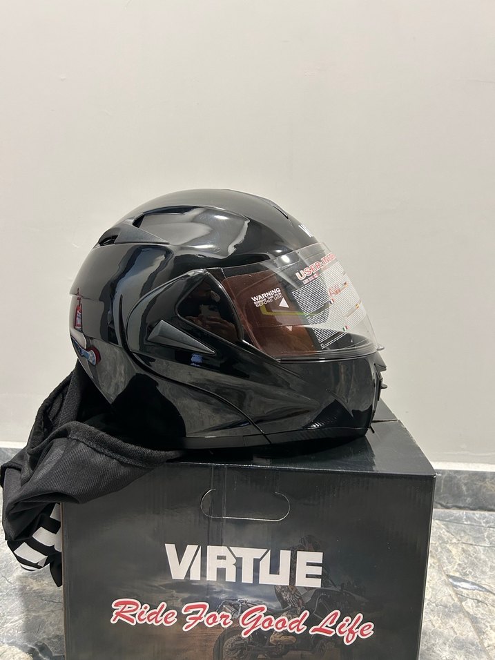 VIRTUE Siyah Motosiklet Kaskı - Görsel 2