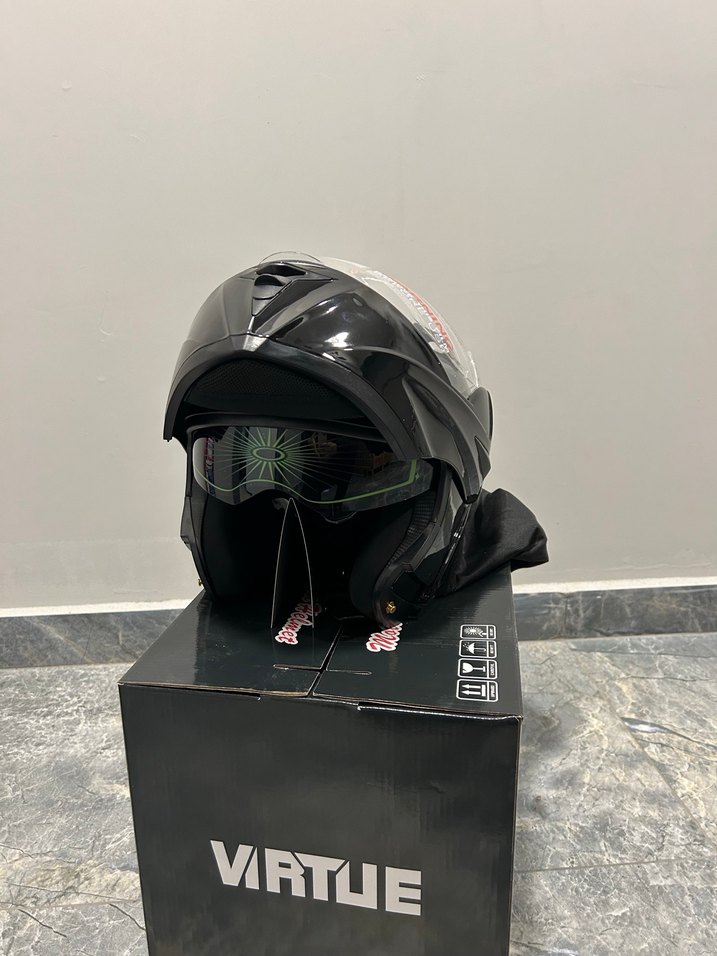 VIRTUE Siyah Motosiklet Kaskı - Görsel 3