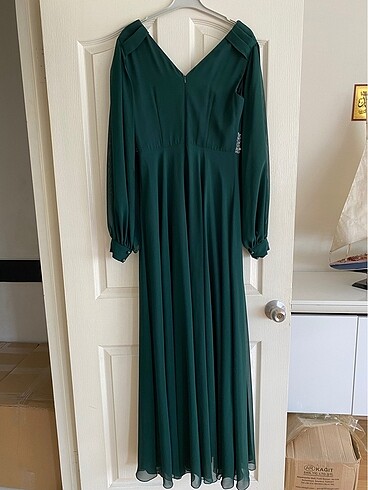 38 Beden yeşil Renk Abiye elbise