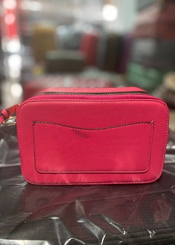 Pembe Deri Kadın Çapraz Çanta Tokalı - Görsel 3