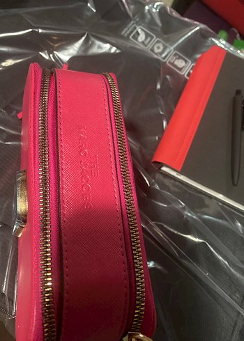 Pembe Deri Kadın Çapraz Çanta Tokalı - Görsel 2