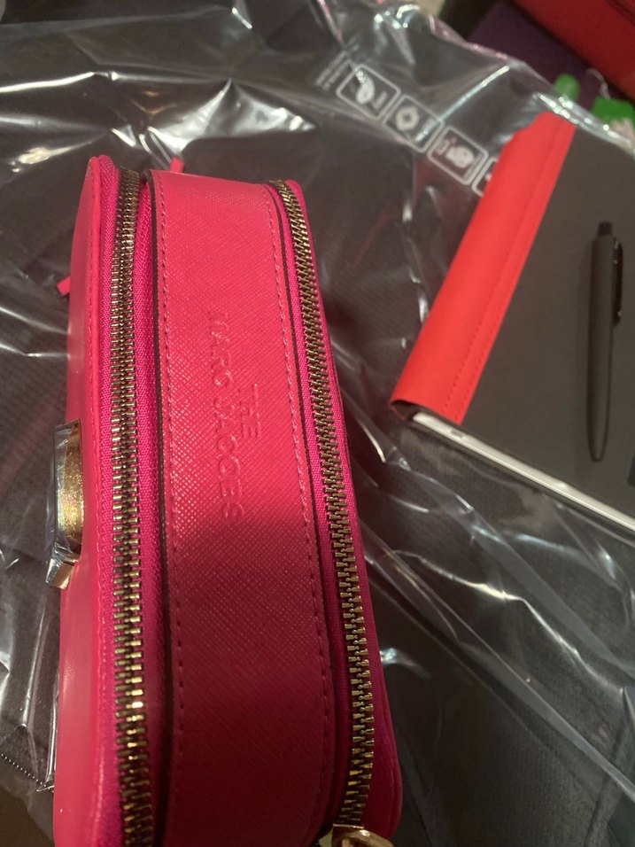 Pembe Deri Kadın Çapraz Çanta Tokalı - Görsel 2