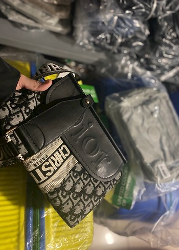 Gri Deri Baskılı Bel Detaylı Kadın Çanta - Görsel 2