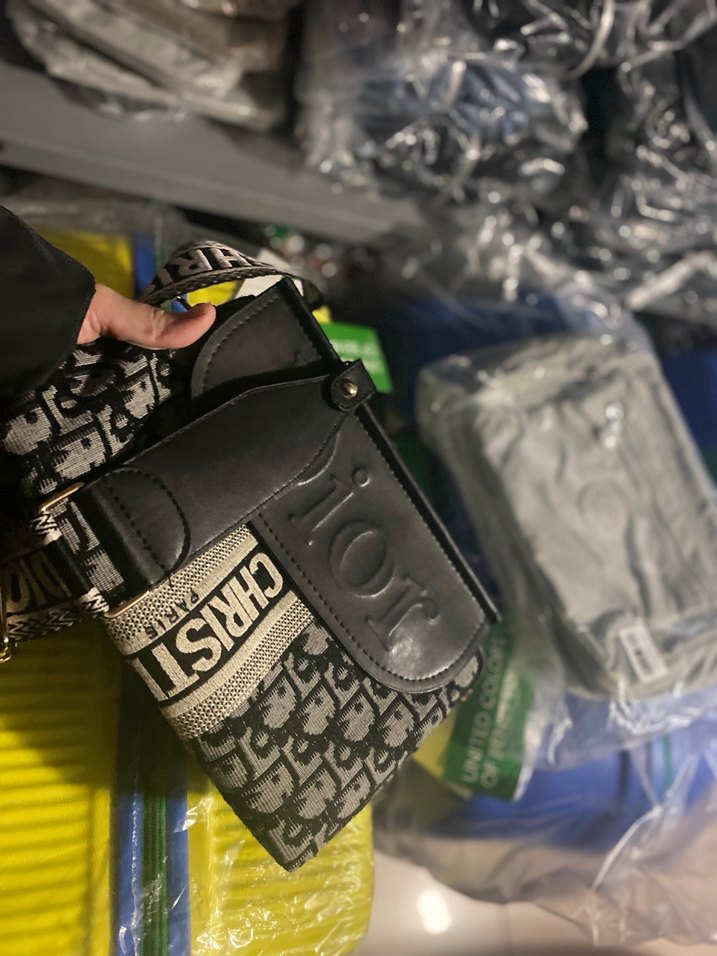 Gri Deri Baskılı Bel Detaylı Kadın Çanta - Görsel 2