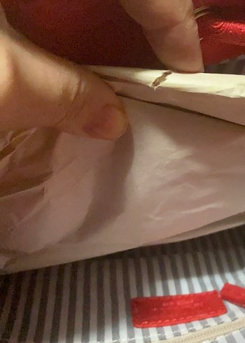 Kırmızı Süet Kadın Çanta - Görsel 2