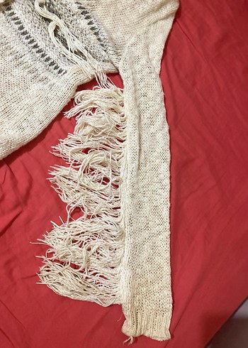 Bohem Nakışlı Örgü Kadın Hırka - Görsel 3