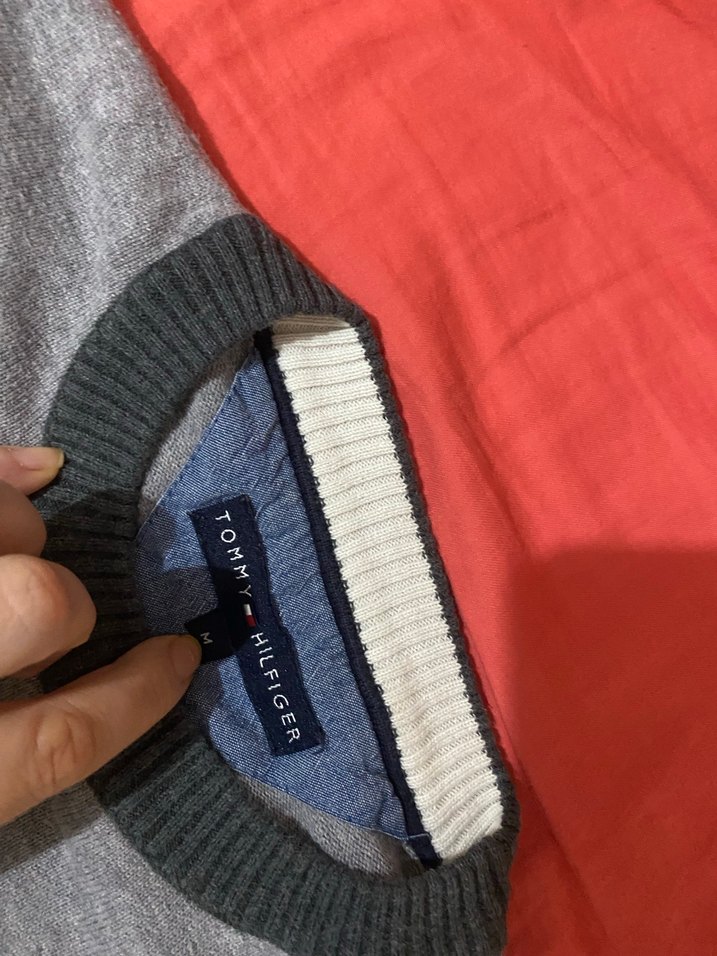 Tommy Hilfiger Gri Fermuarlı Sweatshirt - Görsel 2