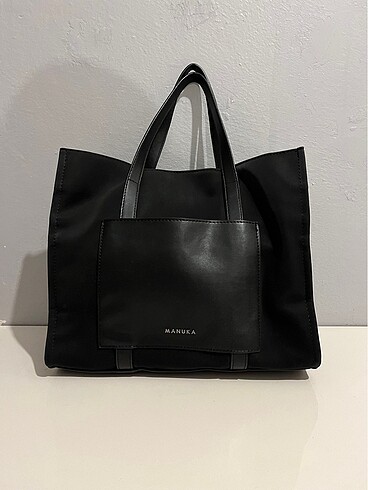 Mango Manuka urban tote siyah çanta