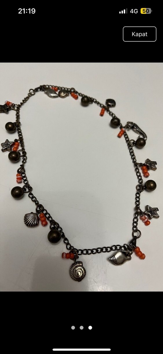 Uzun Zincirli Çok Renkli Bohem Kolye - Görsel 3