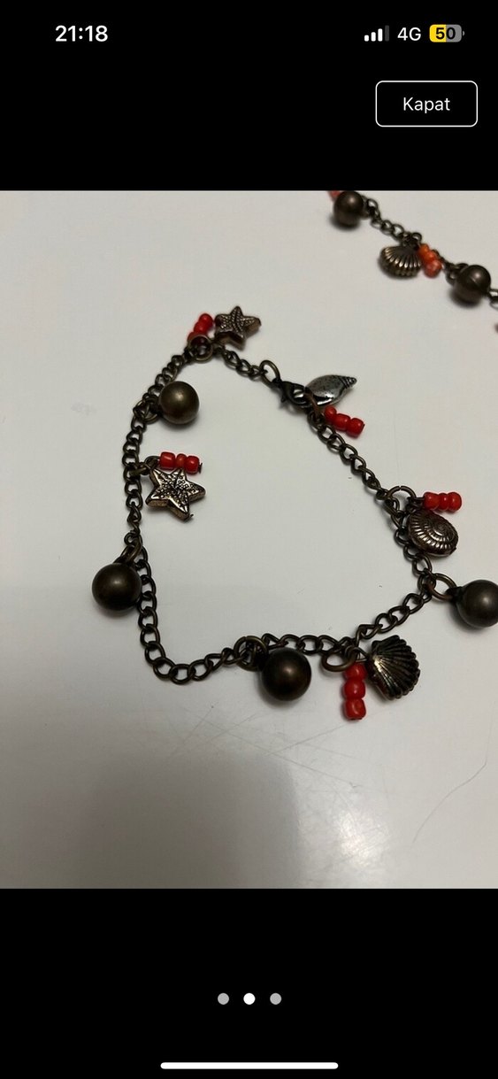 Uzun Zincirli Çok Renkli Bohem Kolye - Görsel 2