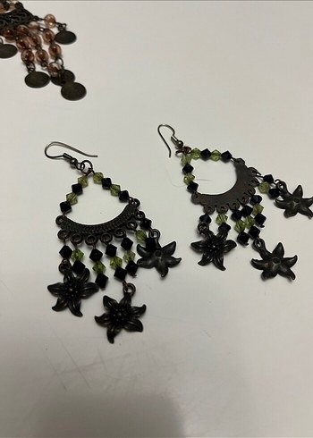 Bohem Çok Renkli Boncuklu Uzun Küpeler - Görsel 3