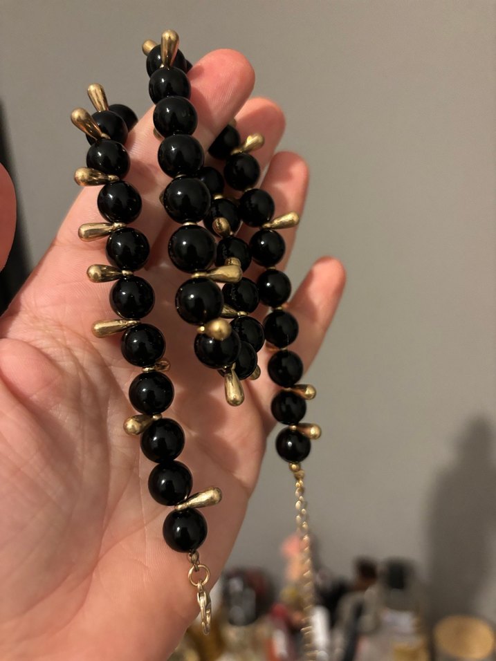 Lefties marka Siyah Boncuklu Gotik Midi Kolye - Görsel 4