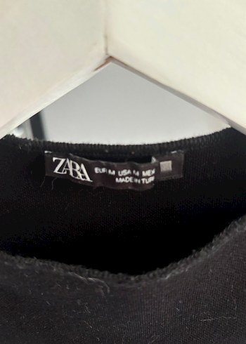 Viral Zara Siyah mini Triko Elbise - Görsel 2