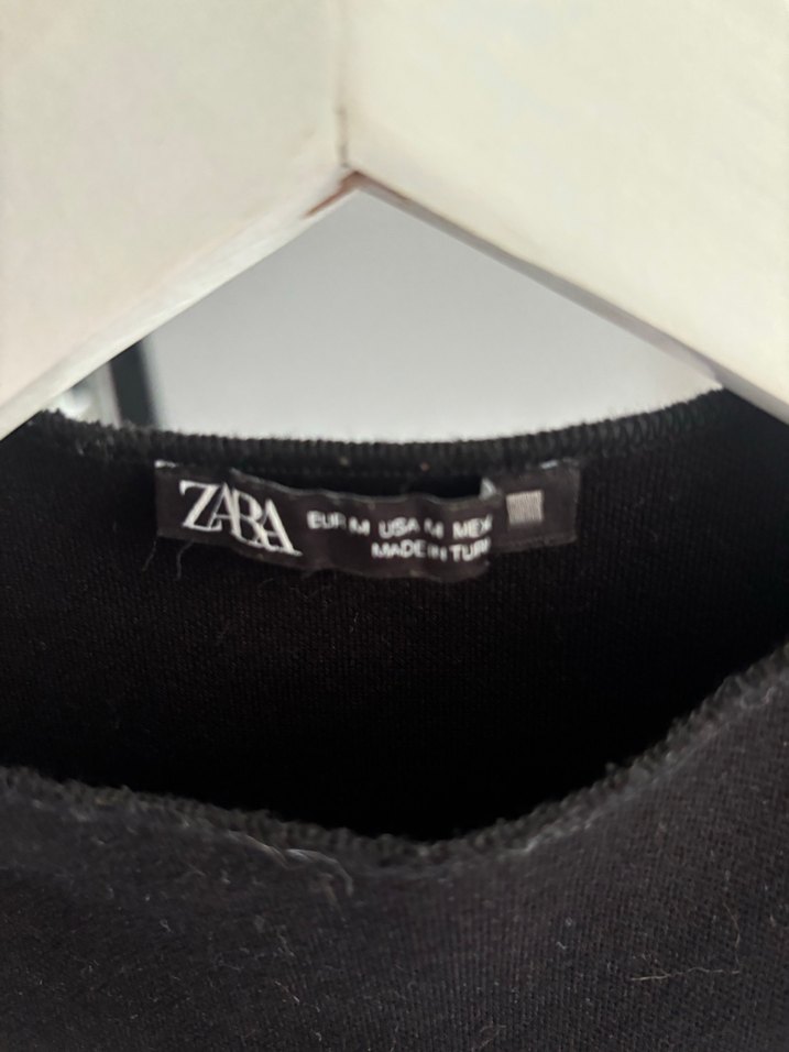 Viral Zara Siyah mini Triko Elbise - Görsel 2
