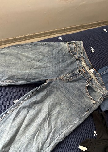 H&M Y2K tarzı yüksel bel Kadın Denim Pantolon - Görsel 2