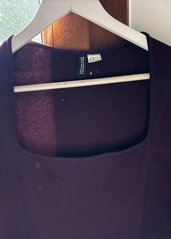 Mürdüm rengi DIVIDED H&M mini elbise strech - Görsel 4