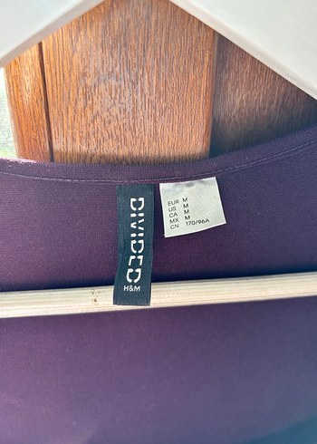 Mürdüm rengi DIVIDED H&M mini elbise strech - Görsel 2