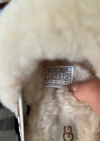 Ugg terlik orjinal Kadın Beyaz Kürklü Yün Terlik - Görsel 5