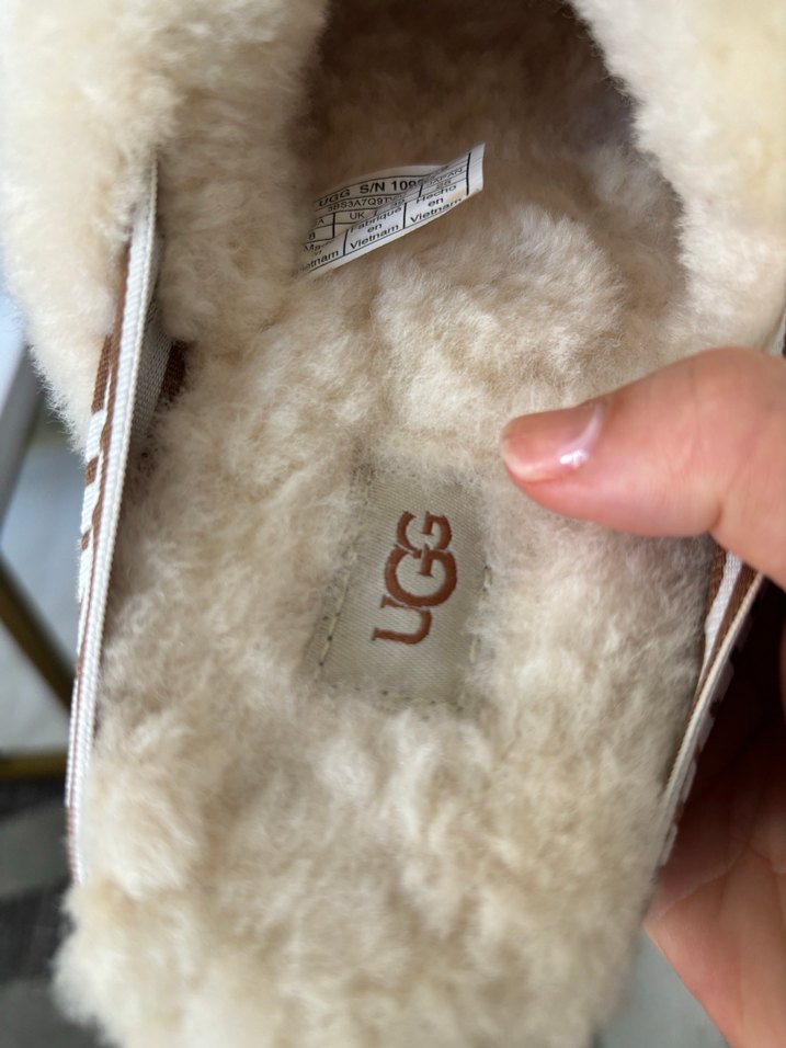 Ugg terlik orjinal Kadın Beyaz Kürklü Yün Terlik - Görsel 4