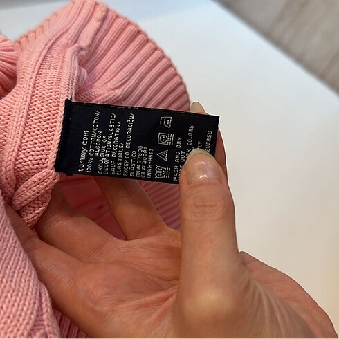 xl Beden pembe Renk Tommy Hilfiger Pembe Kazak