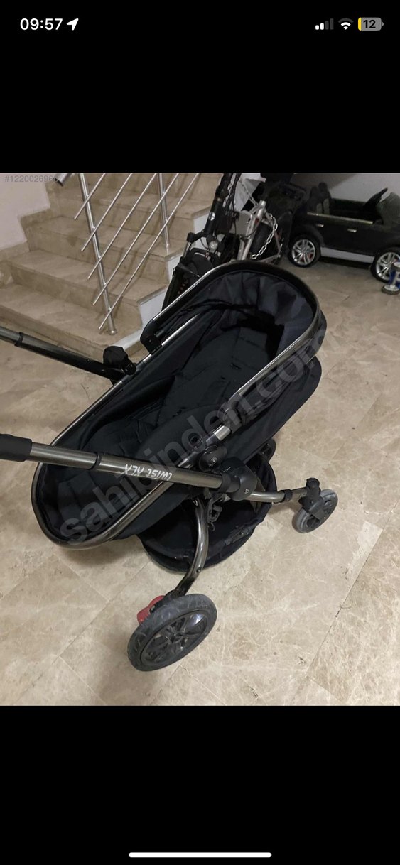 Siyah Bebek Arabası Seti - Görsel 3